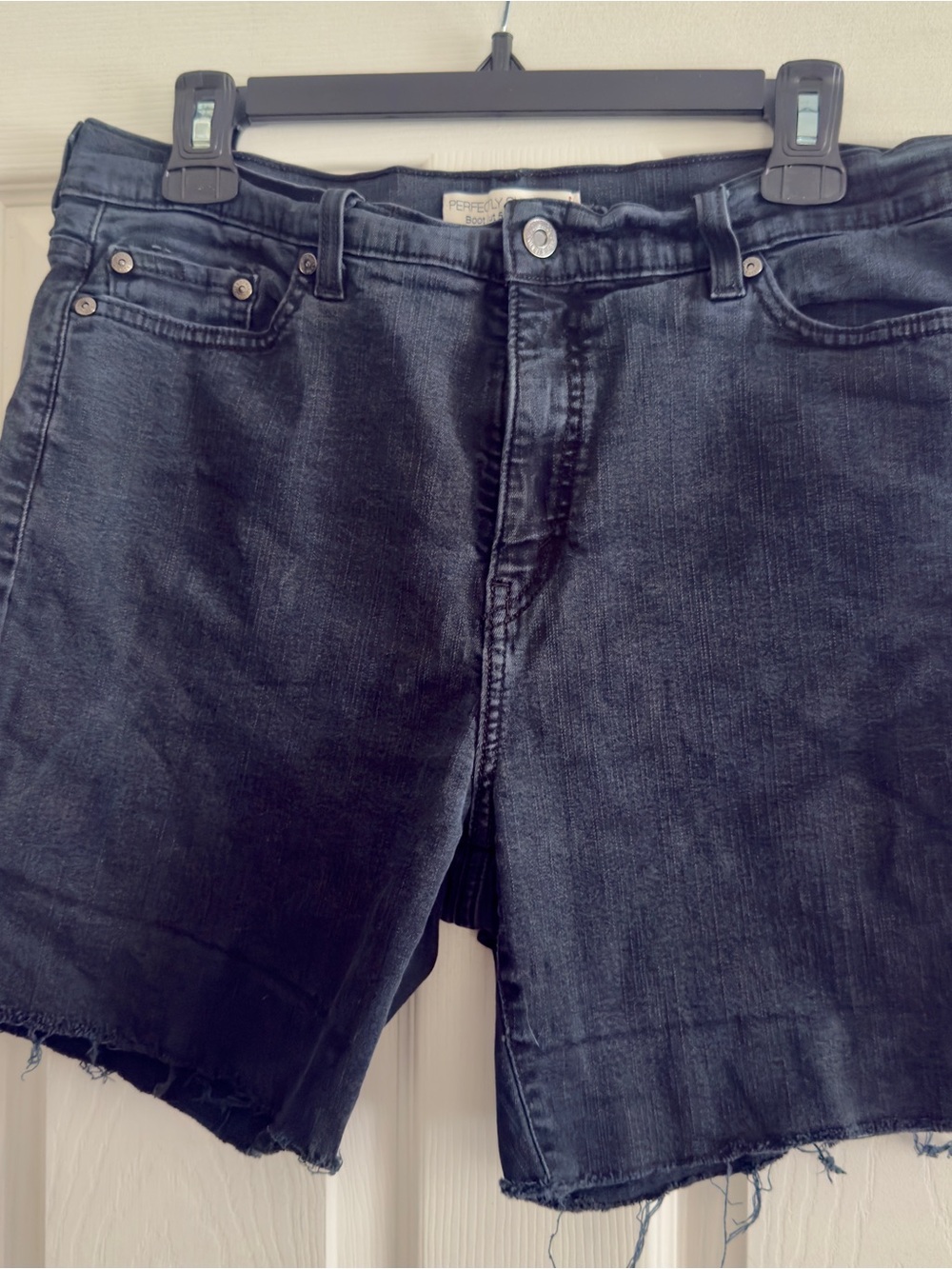Levi's Black Washed Denim Shorts